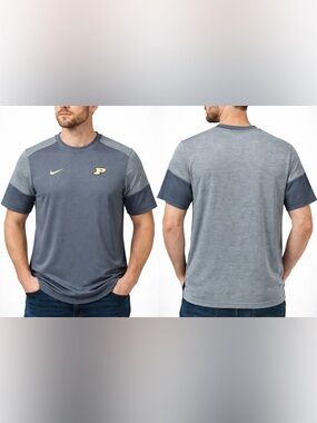 Nike Purdue Boilermakers On Field Gray Men's Short-sleeve Athletic Shirt Size L